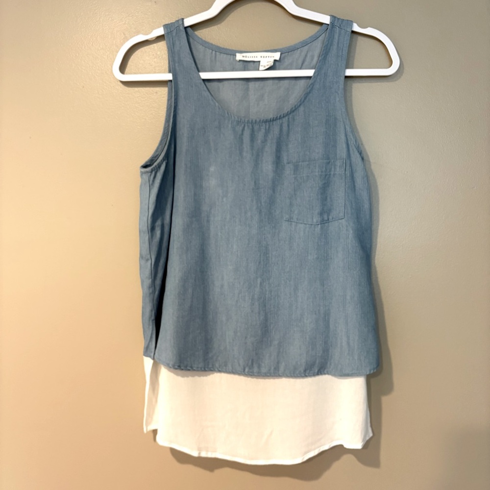 3/$25 melissa norton linen blend loose fit tank top